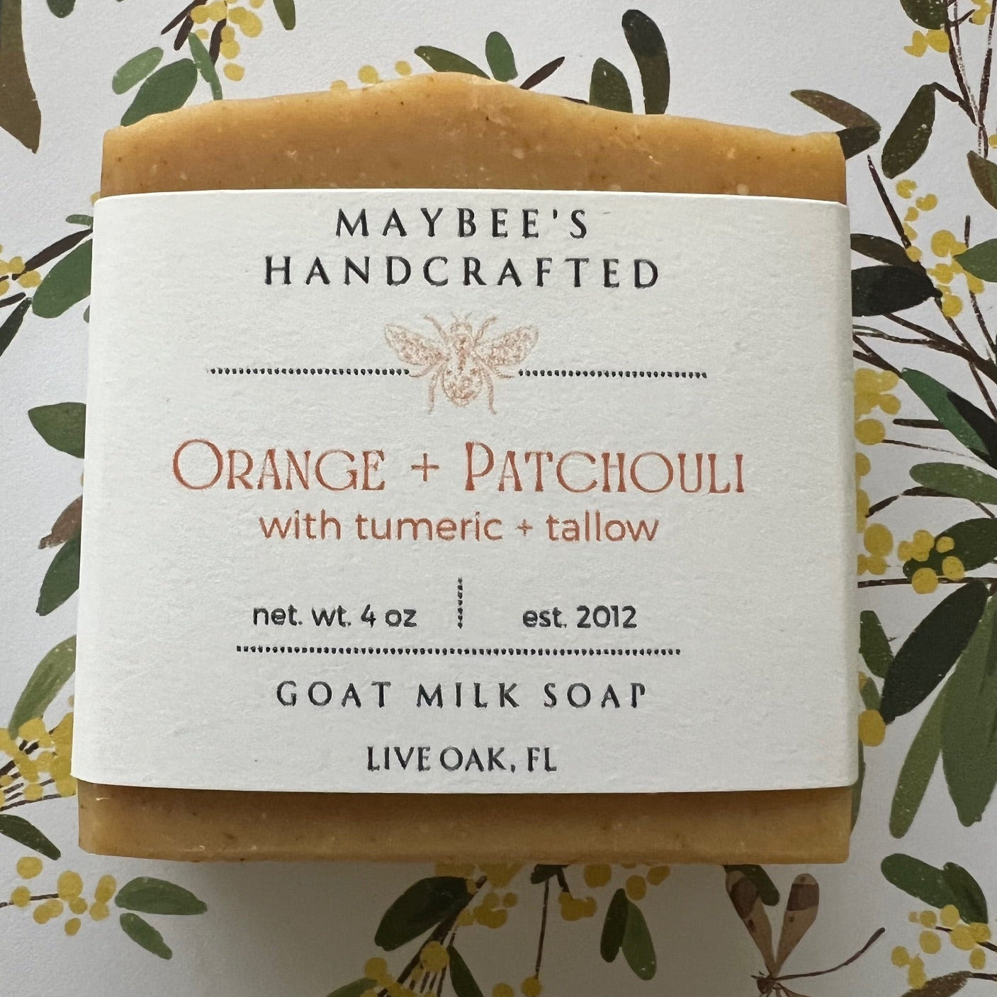 Orange + Patchouli Goat Milk Soap with Tallow