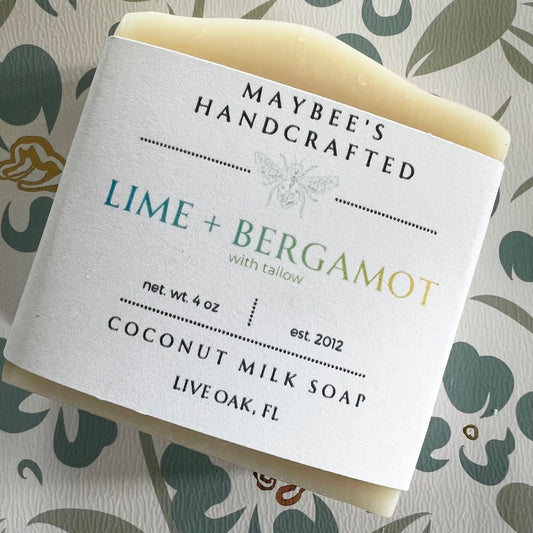 Lime + Bergamot Coconut Milk Soap with Tallow