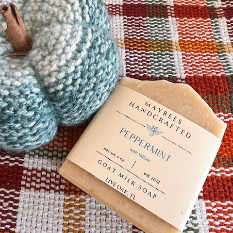 Peppermint + Tallow Goat Milk Soap