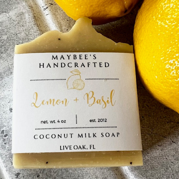 Lemon + Basil Coconut Milk Soap